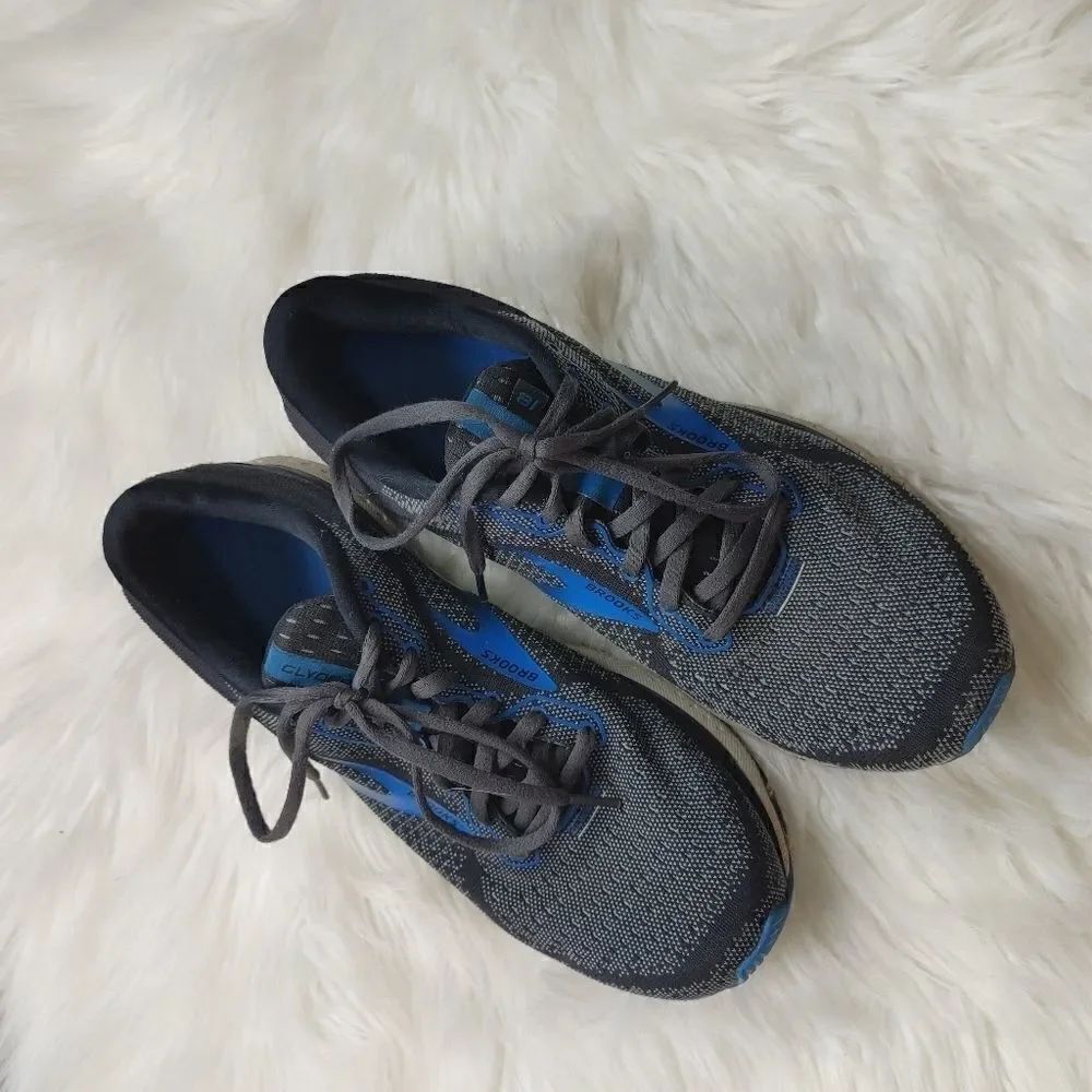 Brooks Mens Glycerin 18 Black/Blue Running Shoes S